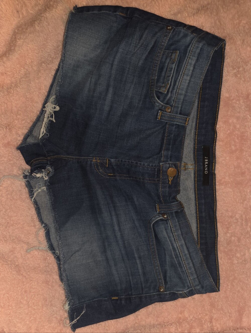 J Brand Dark Blue Denim Cutoff Shorts Size 32